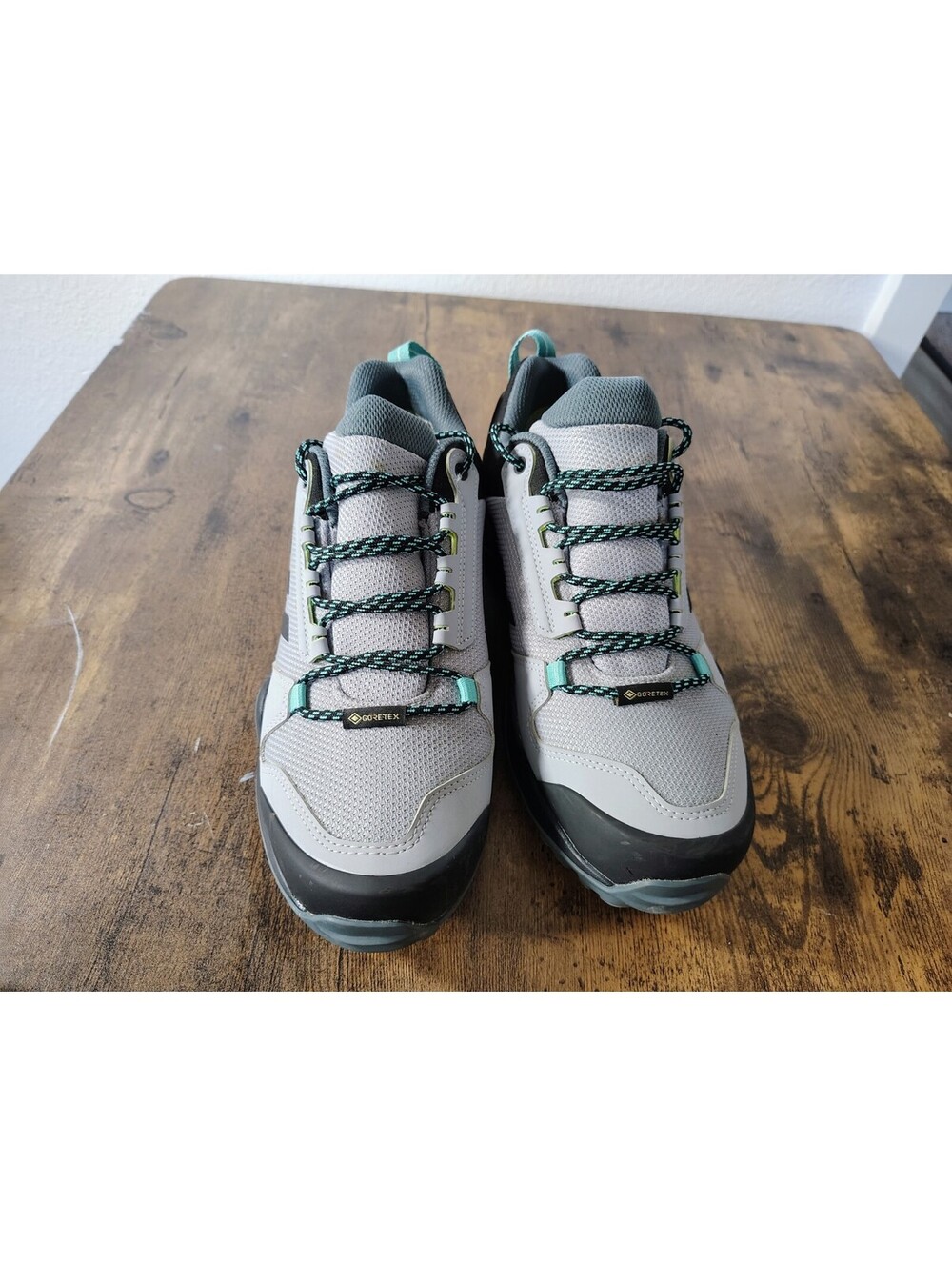 Adidas Terrex AX3 GTX Womens Hiking Shoes Size 10.5 Gray Mint Waterproof FX4684 - Picture 2 of 9